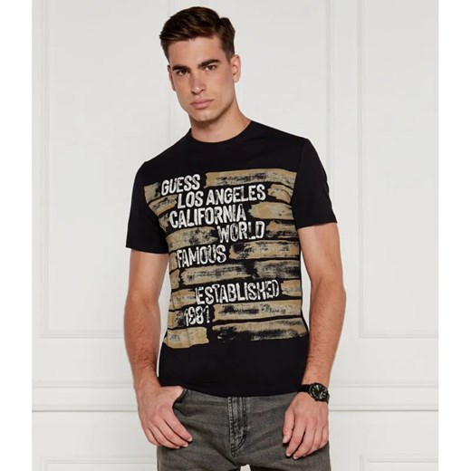 GUESS T-shirt WORLD FAMOUS | Regular Fit ze sklepu Gomez Fashion Store w kategorii T-shirty męskie - zdjęcie 184985766