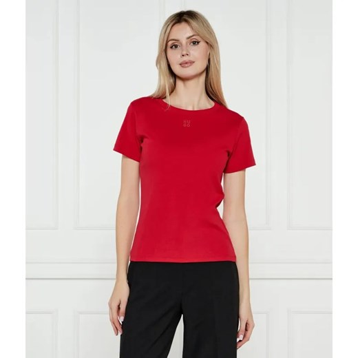 HUGO T-shirt Deloris | Regular Fit ze sklepu Gomez Fashion Store w kategorii Bluzki damskie - zdjęcie 184985845