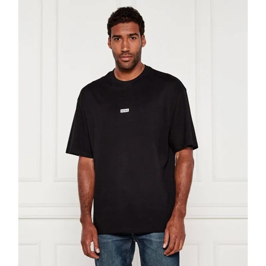 Hugo Blue T-shirt Nalono | Relaxed fit ze sklepu Gomez Fashion Store w kategorii T-shirty męskie - zdjęcie 184985918