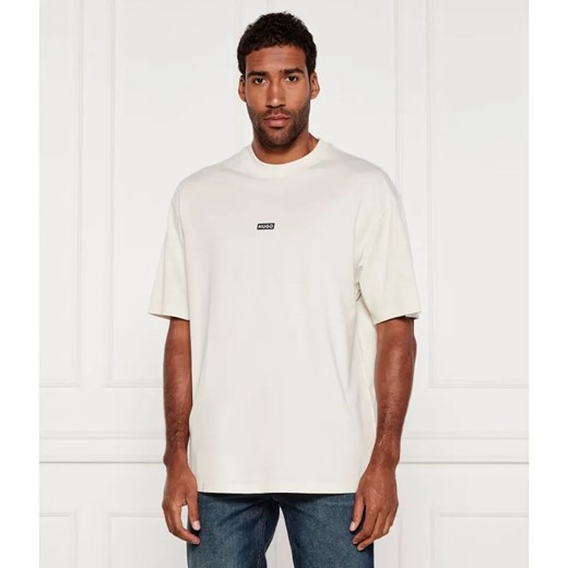 Hugo Blue T-shirt Nalono | Relaxed fit ze sklepu Gomez Fashion Store w kategorii T-shirty męskie - zdjęcie 184986055