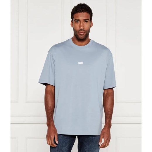 Hugo Blue T-shirt Nalono | Relaxed fit ze sklepu Gomez Fashion Store w kategorii T-shirty męskie - zdjęcie 184986225