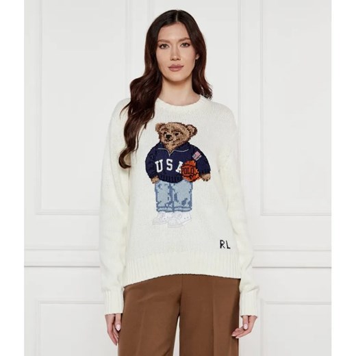 POLO RALPH LAUREN Sweter | Relaxed fit | z dodatkiem lnu ze sklepu Gomez Fashion Store w kategorii Swetry damskie - zdjęcie 184986455
