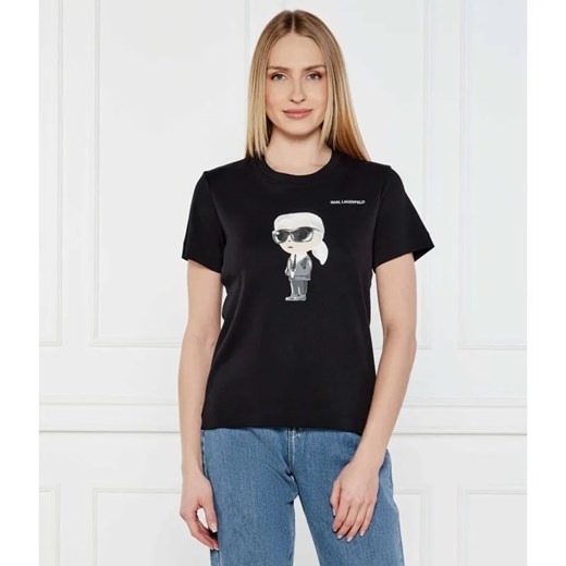 Karl Lagerfeld T-shirt IKON AQUARELLE K | Regular Fit ze sklepu Gomez Fashion Store w kategorii Bluzki damskie - zdjęcie 184986778