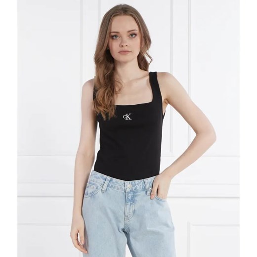 Calvin Klein Jeans Top | Slim Fit ze sklepu Gomez Fashion Store w kategorii Bluzki damskie - zdjęcie 184986788