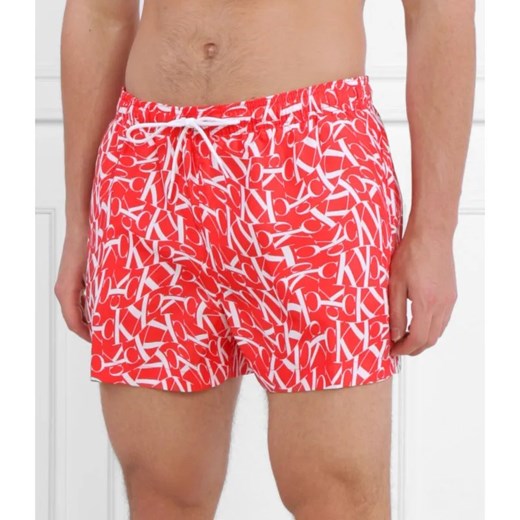 Calvin Klein Swimwear Szorty kąpielowe MEDIUM DRAWSTRING-PRINT | Regular Fit ze sklepu Gomez Fashion Store w kategorii Kąpielówki - zdjęcie 184987165