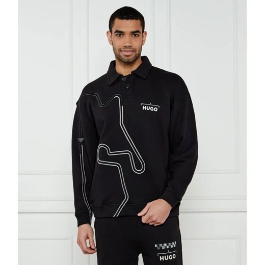 HUGO Bluza Drompol | Relaxed fit ze sklepu Gomez Fashion Store w kategorii Bluzy męskie - zdjęcie 184987349