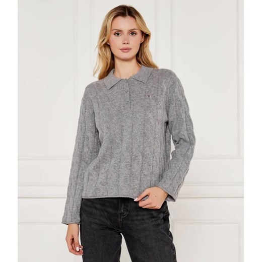 Tommy Hilfiger Wełniany sweter | Loose fit ze sklepu Gomez Fashion Store w kategorii Swetry damskie - zdjęcie 184987639