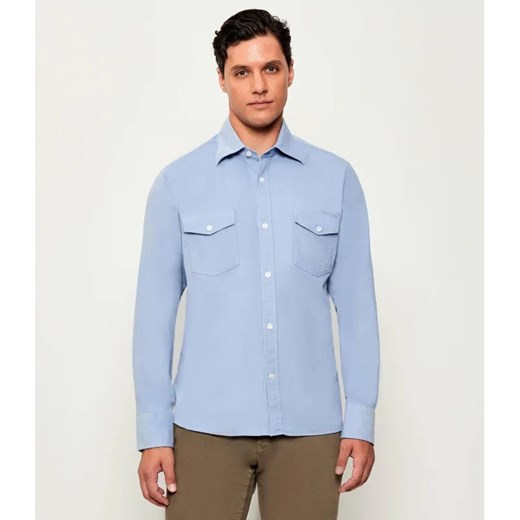 Oscar Jacobson Sztruksowa koszula | Straight fit ze sklepu Gomez Fashion Store w kategorii Koszule męskie - zdjęcie 184988108