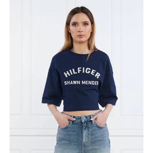 Tommy Hilfiger T-shirt | Cropped Fit ze sklepu Gomez Fashion Store w kategorii Bluzki damskie - zdjęcie 184988149