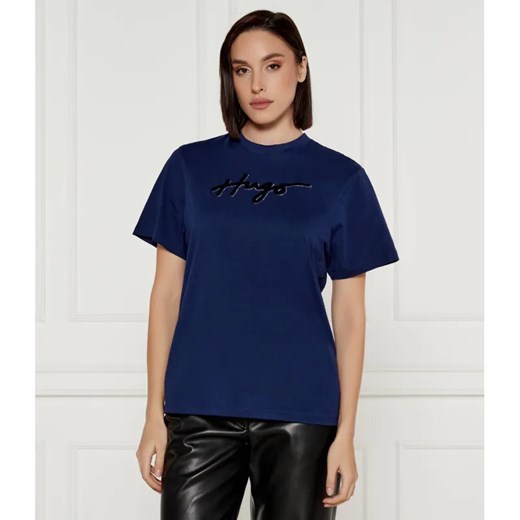 HUGO T-shirt VINTAGE | Loose fit ze sklepu Gomez Fashion Store w kategorii Bluzki damskie - zdjęcie 184988327
