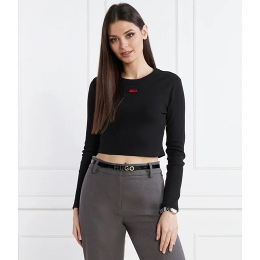 HUGO Bluzka Dafilomena_1 | Cropped Fit ze sklepu Gomez Fashion Store w kategorii Bluzki damskie - zdjęcie 184988396