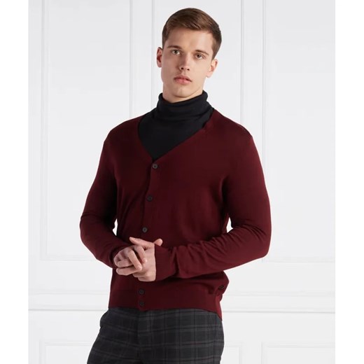 BOSS BLACK Wełniany kardigan Mardon-L | Slim Fit ze sklepu Gomez Fashion Store w kategorii Swetry męskie - zdjęcie 184988466