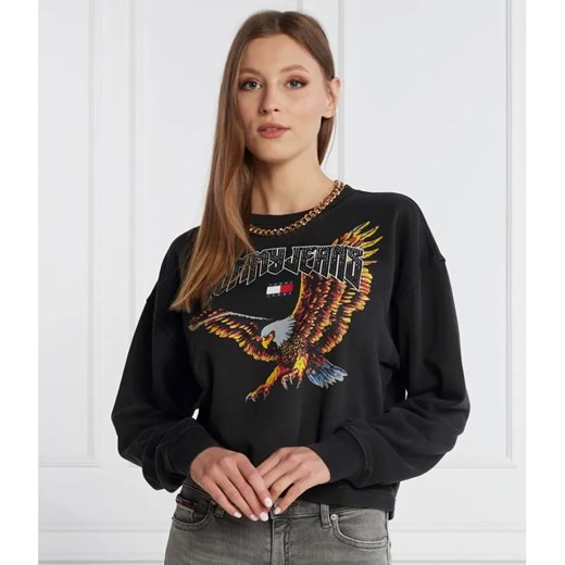 Tommy Jeans Bluza VINTAGE EAGLE CREW | Relaxed fit ze sklepu Gomez Fashion Store w kategorii Bluzy damskie - zdjęcie 184988725
