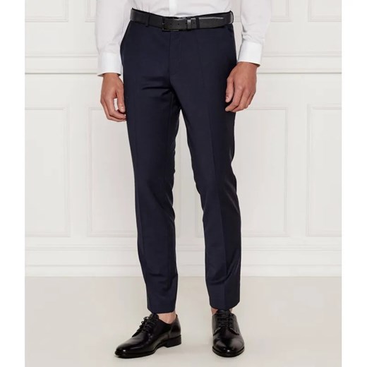 HUGO Wełniane spodnie HestenM204X | Extra slim fit ze sklepu Gomez Fashion Store w kategorii Spodnie męskie - zdjęcie 184988738