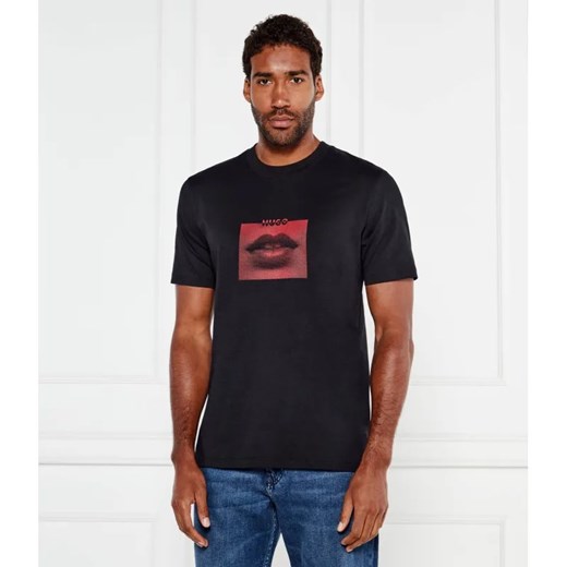 HUGO T-shirt Deterni | Regular Fit ze sklepu Gomez Fashion Store w kategorii T-shirty męskie - zdjęcie 184989206