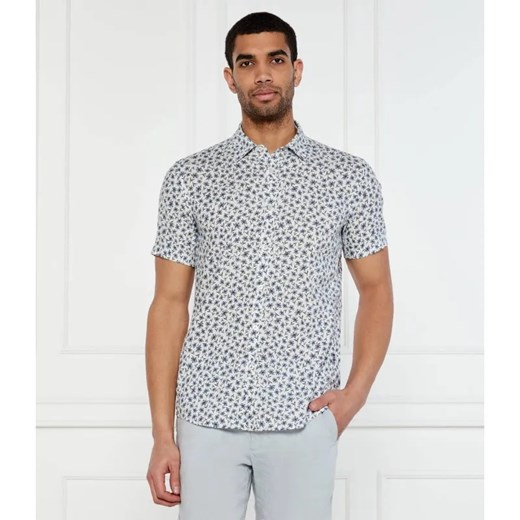 BOSS BLACK Lniana koszula C-ROAN-ken-SH-C1-251 | Slim Fit | stretch ze sklepu Gomez Fashion Store w kategorii Koszule męskie - zdjęcie 184989409