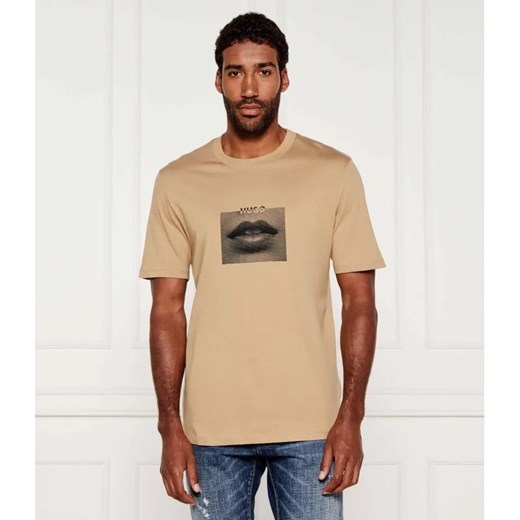 HUGO T-shirt Deterni | Regular Fit ze sklepu Gomez Fashion Store w kategorii T-shirty męskie - zdjęcie 184989535