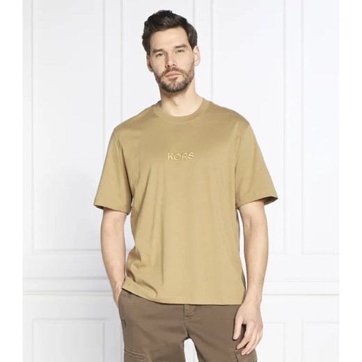 Michael Kors T-shirt EMB LOGO TEE | Regular Fit ze sklepu Gomez Fashion Store w kategorii T-shirty męskie - zdjęcie 184989838