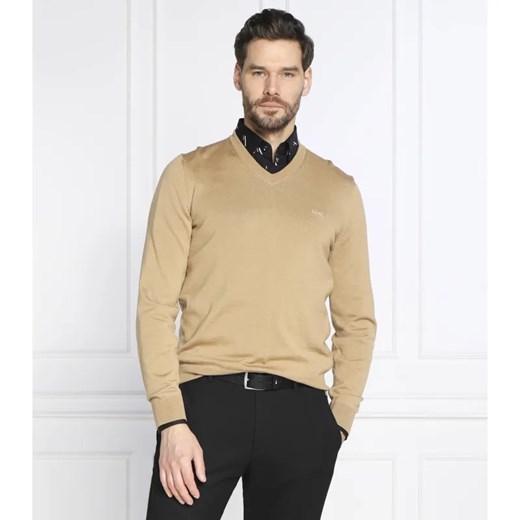BOSS BLACK Wełniany sweter Baram-L | Regular Fit ze sklepu Gomez Fashion Store w kategorii Swetry męskie - zdjęcie 184989978