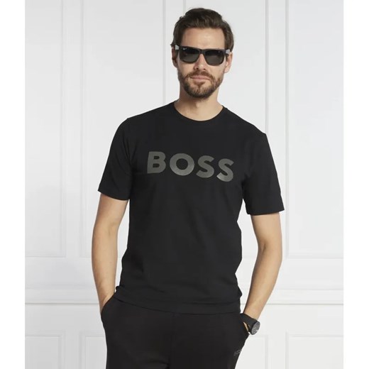 BOSS GREEN T-shirt Tee 8 | Slim Fit | stretch ze sklepu Gomez Fashion Store w kategorii T-shirty męskie - zdjęcie 184990129