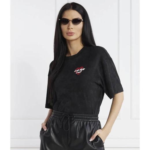 HUGO T-shirt Dazalena | Regular Fit ze sklepu Gomez Fashion Store w kategorii Bluzki damskie - zdjęcie 184990189