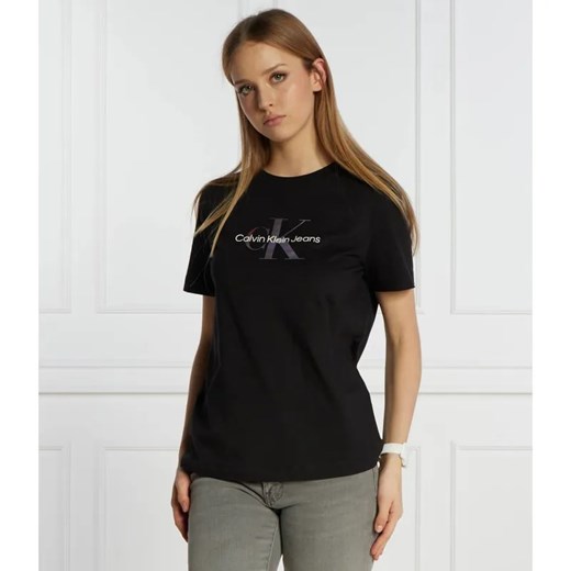 Calvin Klein Jeans T-shirt | Regular Fit ze sklepu Gomez Fashion Store w kategorii Bluzki damskie - zdjęcie 184990706