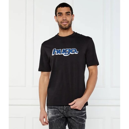 Hugo Blue T-shirt Nugibol | Regular Fit ze sklepu Gomez Fashion Store w kategorii T-shirty męskie - zdjęcie 184991057