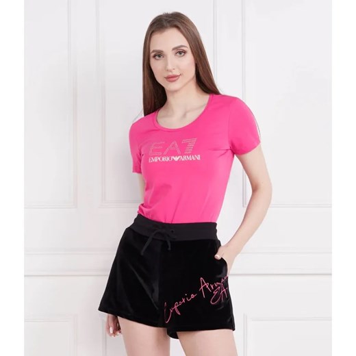 EA7 T-shirt | Regular Fit ze sklepu Gomez Fashion Store w kategorii Bluzki damskie - zdjęcie 184991099