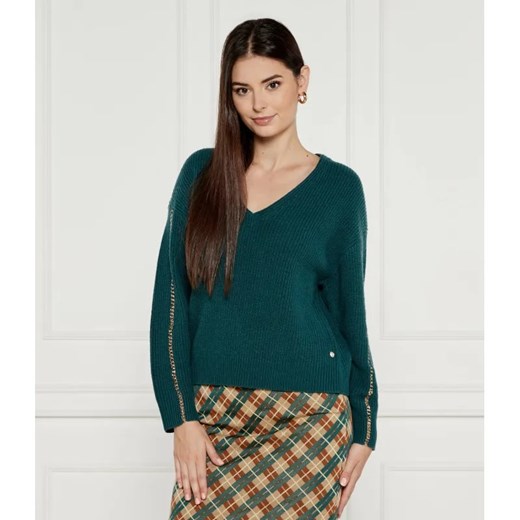 Marc Cain Wełniany sweter | Loose fit ze sklepu Gomez Fashion Store w kategorii Swetry damskie - zdjęcie 184991328