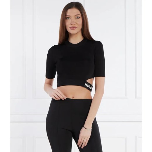 HUGO Sweter Satchina | Cropped Fit ze sklepu Gomez Fashion Store w kategorii Swetry damskie - zdjęcie 184991347