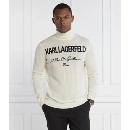 Karl Lagerfeld Wełniany golf knit | Regular Fit ze sklepu Gomez Fashion Store w kategorii Swetry męskie - zdjęcie 184991946