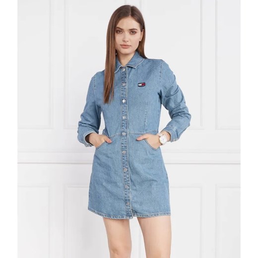 Tommy Jeans Sukienka TJW LS BADGE DENIM MINI ze sklepu Gomez Fashion Store w kategorii Sukienki - zdjęcie 184991976