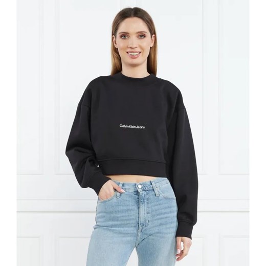 Calvin Klein Jeans Bluza INSTITUTIONAL | Cropped Fit ze sklepu Gomez Fashion Store w kategorii Bluzy damskie - zdjęcie 184992247
