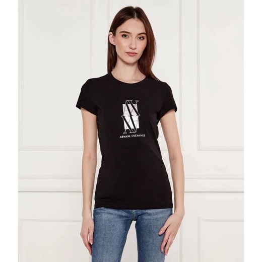 Armani Exchange T-shirt | Slim Fit ze sklepu Gomez Fashion Store w kategorii Bluzki damskie - zdjęcie 184992406