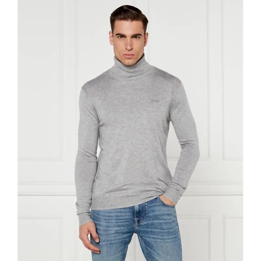 GUESS Golf EBENEZER | Slim Fit | z dodatkiem jedwabiu ze sklepu Gomez Fashion Store w kategorii Swetry męskie - zdjęcie 184992836
