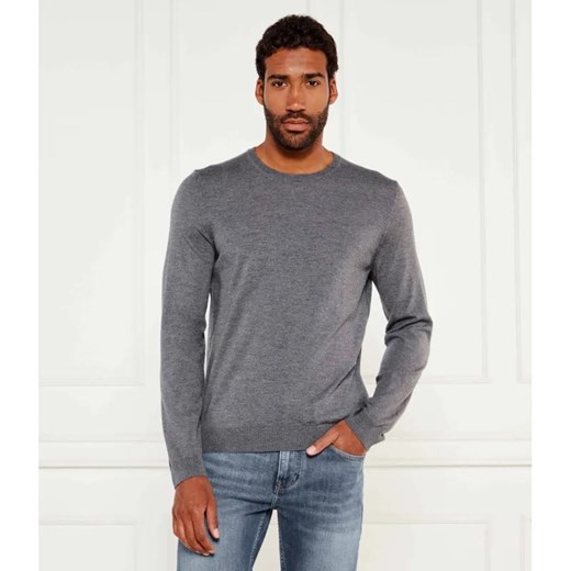 BOSS BLACK Wełniany sweter Leno-P | Slim Fit ze sklepu Gomez Fashion Store w kategorii Swetry męskie - zdjęcie 184992978