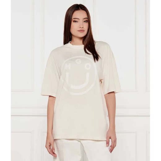 Hugo Blue T-shirt | Oversize fit ze sklepu Gomez Fashion Store w kategorii Bluzki damskie - zdjęcie 184993216