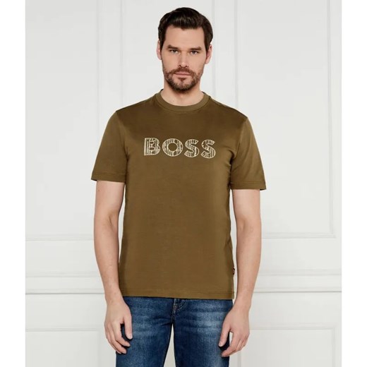 BOSS ORANGE T-shirt Te_logotexture | Slim Fit ze sklepu Gomez Fashion Store w kategorii T-shirty męskie - zdjęcie 184993338