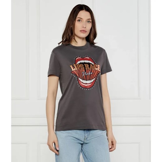 Pinko T-shirt TRAPANI Lips Race | Regular Fit ze sklepu Gomez Fashion Store w kategorii Bluzki damskie - zdjęcie 184993509