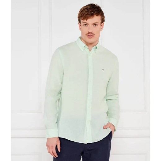 Tommy Hilfiger Lniana koszula PIGMENT DYED | Regular Fit ze sklepu Gomez Fashion Store w kategorii Koszule męskie - zdjęcie 184993605