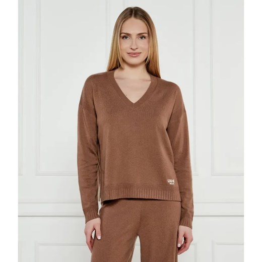 Liu Jo Sport Wełniany sweter | Regular Fit | z dodatkiem kaszmiru ze sklepu Gomez Fashion Store w kategorii Swetry damskie - zdjęcie 184994188