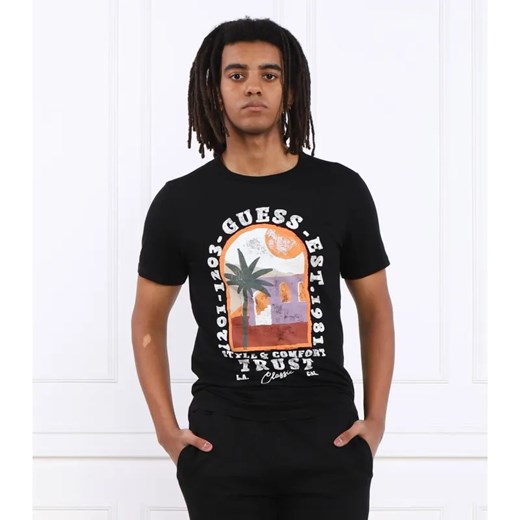 GUESS T-shirt PALM WINDOW | Slim Fit ze sklepu Gomez Fashion Store w kategorii T-shirty męskie - zdjęcie 184994377