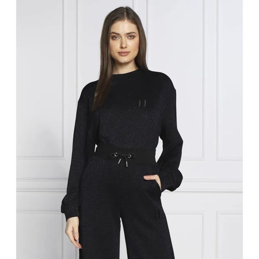 Karl Lagerfeld Bluza Puffy Sleeve Glitter | Regular Fit ze sklepu Gomez Fashion Store w kategorii Bluzy damskie - zdjęcie 184994599