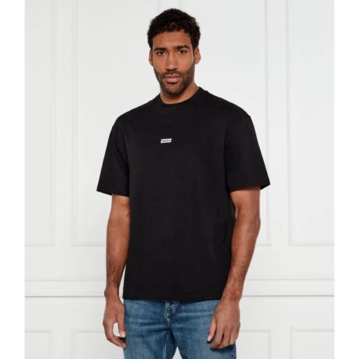 Hugo Blue T-shirt Nalono | Relaxed fit ze sklepu Gomez Fashion Store w kategorii T-shirty męskie - zdjęcie 184994709
