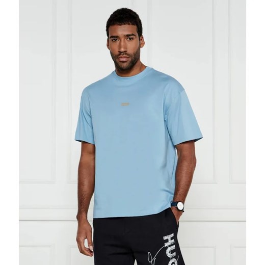 Hugo Blue T-shirt Nalono | Relaxed fit ze sklepu Gomez Fashion Store w kategorii T-shirty męskie - zdjęcie 184994849
