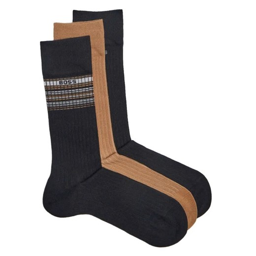 BOSS BLACK Skarpety 3-pack RS Rib Stripe CC 10267125 01 ze sklepu Gomez Fashion Store w kategorii Skarpetki męskie - zdjęcie 184995105