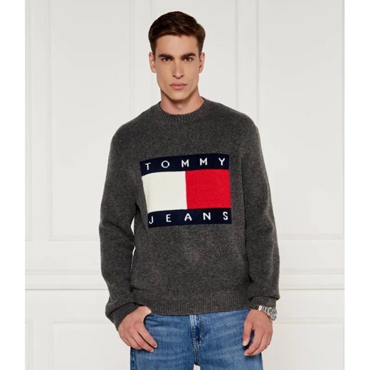 Tommy Jeans Sweter | Regular Fit | z dodatkiem wełny ze sklepu Gomez Fashion Store w kategorii Swetry męskie - zdjęcie 184995327
