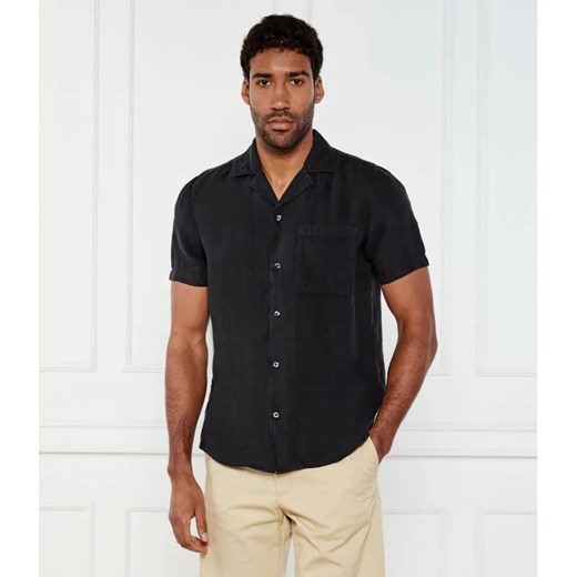 HUGO Lniana koszula Ellino | Straight fit ze sklepu Gomez Fashion Store w kategorii Koszule męskie - zdjęcie 184995499