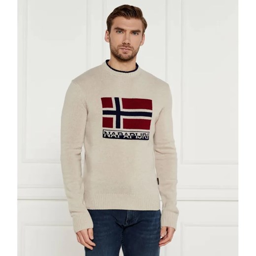 Napapijri Wełniany sweter D-Silvretta | Regular Fit ze sklepu Gomez Fashion Store w kategorii Swetry męskie - zdjęcie 184995529
