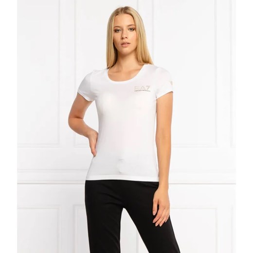 EA7 T-shirt | Slim Fit ze sklepu Gomez Fashion Store w kategorii Bluzki damskie - zdjęcie 184995598